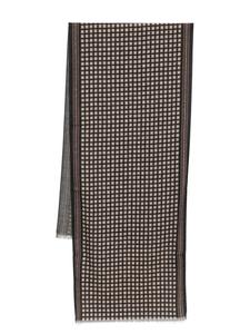 Шарф с геометричным принтом Dell'oglio, черный