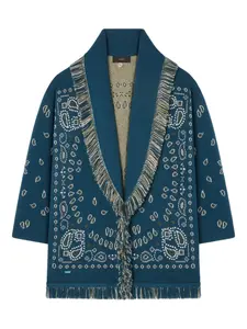 Жаккардовый кардиган с узором Alanui, синий