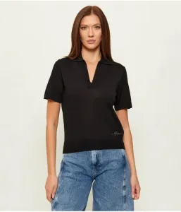 Шерстяная рубашка-поло STORMI regular fit Guess Jeans, черный