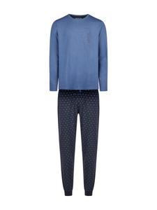 Длинная пижама Phil & Co. Berlin  Cozy Classic, цвет Blue/Dark blue