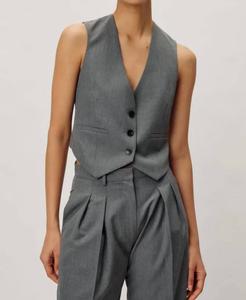 Женский жилет Bobby серого цвета RONNY KOBO