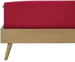 Простыня Schiesser "Джесси из 100% хлопка", для матрасов высотой до 22 см, СДЕЛАНО В ЗЕЛЕНОМ цвете от OEKO-TEX 180х200 см, 1 шт., красный