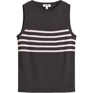 COS Майка женская Brown/White/Stripes