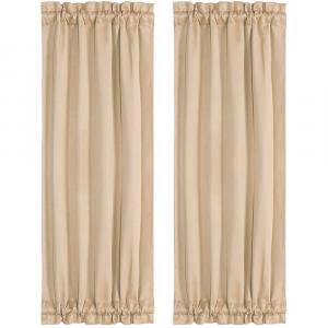 2 шт. затемняющие шторы для раздвижных дверей, затемняющие шторы PiccoCasa, цвет Khaki