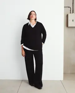 Широкие трикотажные брюки Couchel, черный