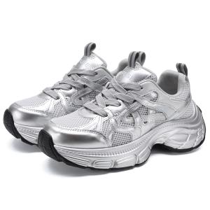 Женские кроссовки D FUSE SCANDINAVIA с нескользящей подошвой, устойчивые к истиранию, легкие и массивные D:FUSE SCANDINAVIA, Silver Gray