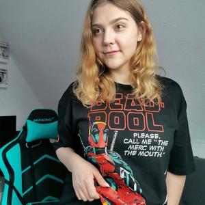 Deadpool - футболка большого размера The Merc With The Mouth, черная