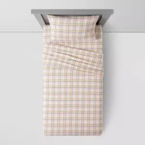 Комплект простыней для детей из хлопка с принтом в клетку - Pillowfort