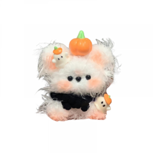 Плюшевая кукла Щенок на палочке Хэллоуин высотой 10 см KecoSweet, pumpkin ghost puppy