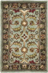 SAFAVIEH Heritage Collection ковер, 61 x 92 см, Blue & Brown, ручной работы традиционный восточный шерстяной, идеально для помещений с высокой проходимостью в прихожей, гостиной, спальне (HG962A)