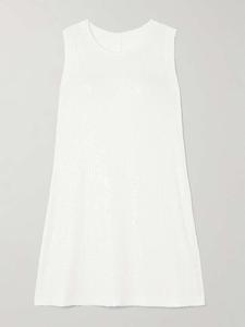 Мини-Платье из джерси с пайетками Norma Kamali, белый