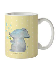 Детская кружка слон, мыльные пузыри без слов, пастельно-желтого цвета Mr. & Mrs. Panda