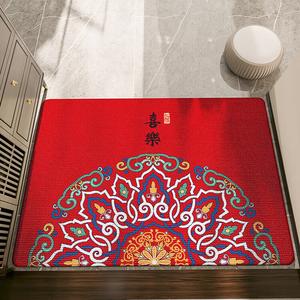 Dajiang Ковер 120х180 см для входа в китайском стиле, красный, для сбора пыли
