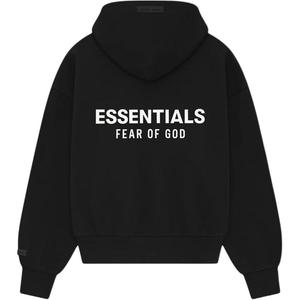 Флисовая толстовка с капюшоном Fear Of God Essentials, черный