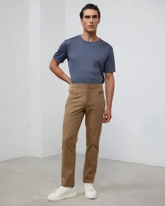 Мужские брюки с пятью карманами прямого кроя коричневого цвета Sepiia