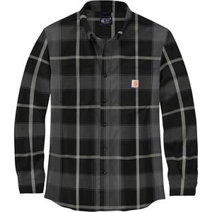 Рубашка Rugged Flex Relaxed Midweight из фланели в клетку Carhartt, черный