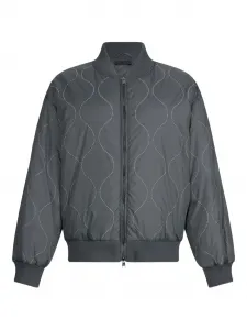 Бомбер из нейлона с заклепками Liu Jo, серый