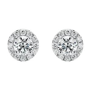 TIFFANY & CO. Бриллиантовые платиновые серьги-гвоздики women's silver