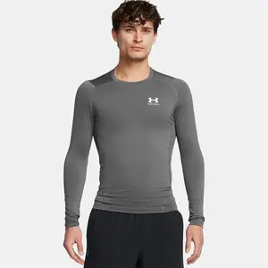 Футболка Under Armour HeatGear Armour Comp long sleeve, серый