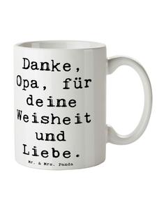 Кружка Мудрость и любовь дедушки с надписью белого цвета Mr. & Mrs. Panda