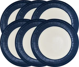 Тарелка обеденная Greengate Alice, темно-синяя, 25,6 см, набор из 6 шт. GreenGate