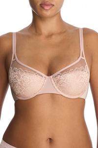 Natori Женский элегантный бюстгальтер-балконет с полной посадкой на косточках, цвет розовый/слоновая кость