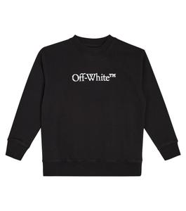 Толстовка из хлопкового джерси с логотипом Off-White, черный