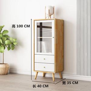 Yu Senyi Комод для гостиной из массива дерева, 3 ящика, узкий, с отделкой лаком