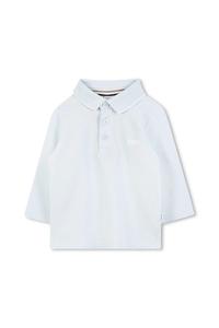 Детское хлопковое поло Boss, синий