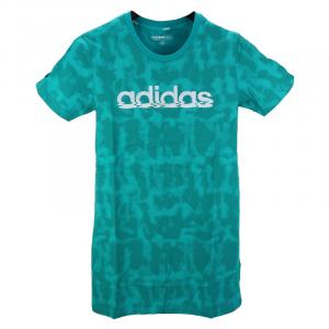 FV DRESS Платье с короткими рукавами женское Adidas Neo, зеленый