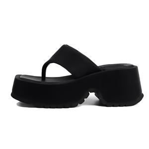 Женские черные шлепанцы, устойчивые к истиранию TATAYA, Black