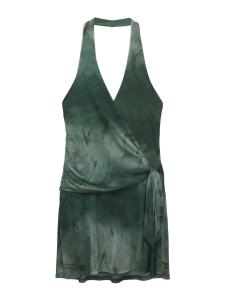 Платье Pull&Bear, мятный/темно-зеленый