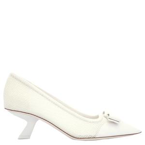 Феррагамо Анз Вара Бант Сетчатые Туфли Salvatore Ferragamo, белый