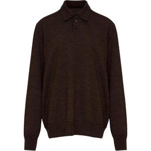 Прямая планка вязаная поло Maison Margiela, коричневый