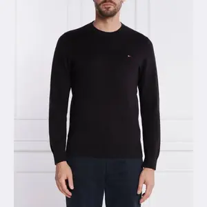 Классический свитер с круглым вырезом обычного кроя Tommy Hilfiger, черный