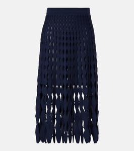 Юбка миди Wilma с ажурной вязкой Simkhai, Midnight
