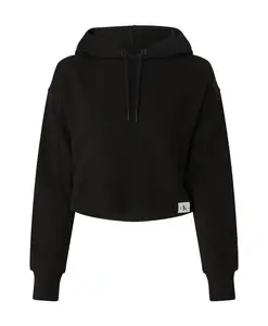 Черная ребристая толстовка для женщин Calvin Klein, черный