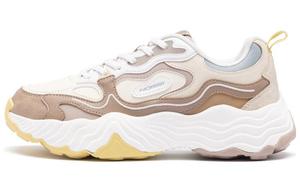 Амортизирующие износостойкие низкие повседневные туфли цвета умбры для женщин QIAODAN, Deer Role/Sand Umber