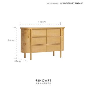 Yu Senyi Комод для гостиной из массива дерева с фактурой, 5 ящиков, коллекционная серия