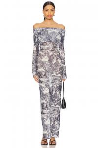 Макси-платье Karasi Superdown, navy & white