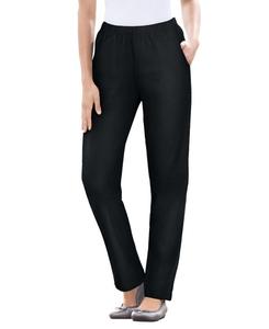 Женские джинсы Within Straight Leg Fineline Pull-On Stretch Denim Woman Within, Black