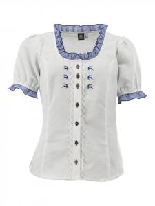 OS-Trachten Традиционная блузка Fluspi белого и средне-синего цвета