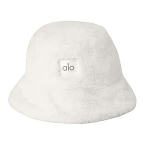 Alo Yoga Белая унисекс ведро шляпа из искусственного меха, White