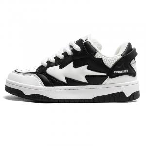 Дышащие нескользящие низкие кроссовки для скейтбординга унисекс Swinsger, White Black