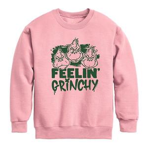 Детская толстовка Dr Seuss The Feelin' Y Christmas Crew Fleece Grinch, Mauve