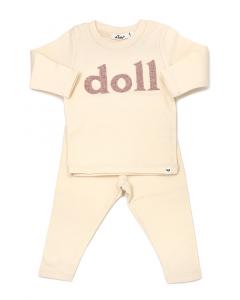 О, детка! Двухкомпонентный комплект с ребристым аппликационным топом Oh baby!, белый