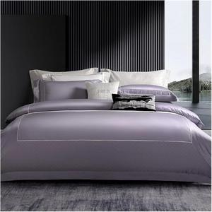 Generic Комплект постельного белья сатин жаккард с вышивкой пэчворк из египетского хлопка