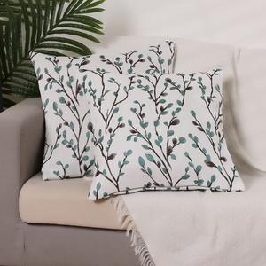 Наволочки с украшением «Четыре сезона» с цветочным узором, 2 шт., 18 x 18 дюймов Unique Bargains, цвет Orange Flower