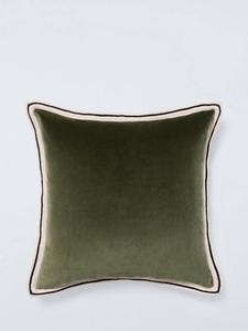 Бордюрная бархатная подушка John Lewis, Avocado