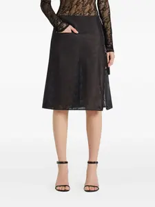 Юбка А-силуэта на молнии Courrèges, черный